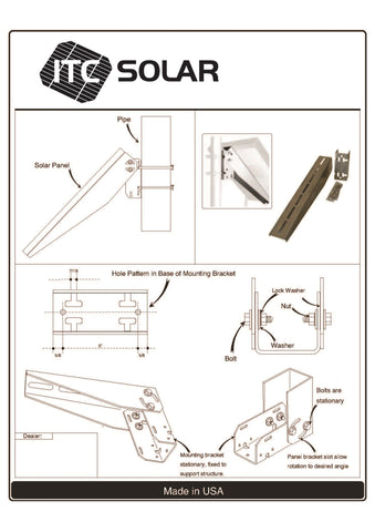 20W to 40W  Solar Panel Bracket