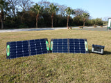 DuraVolt SolarGO folding 100W universal solar charger kit