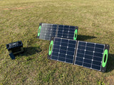 DuraVolt SolarGO folding 100W universal solar charger kit